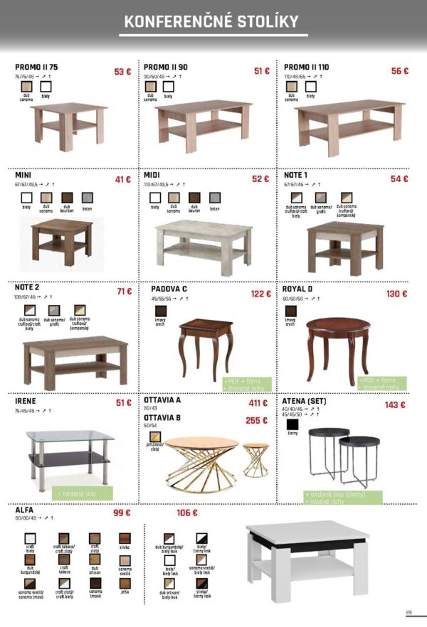 Konferenčné stolíky Nábytok WIP 2024 89